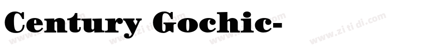 Century Gochic字体转换